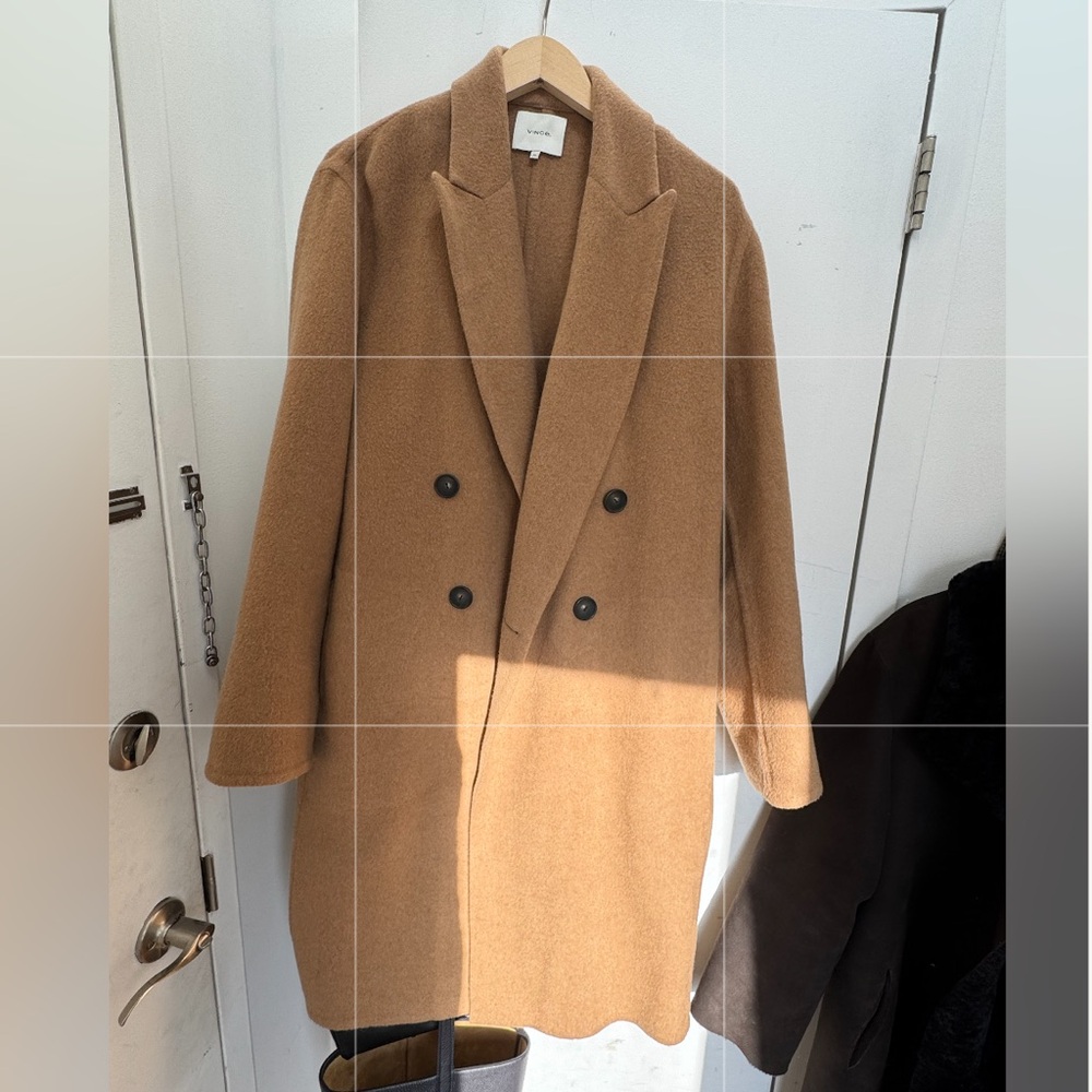 Vince Men’s camel wool coat